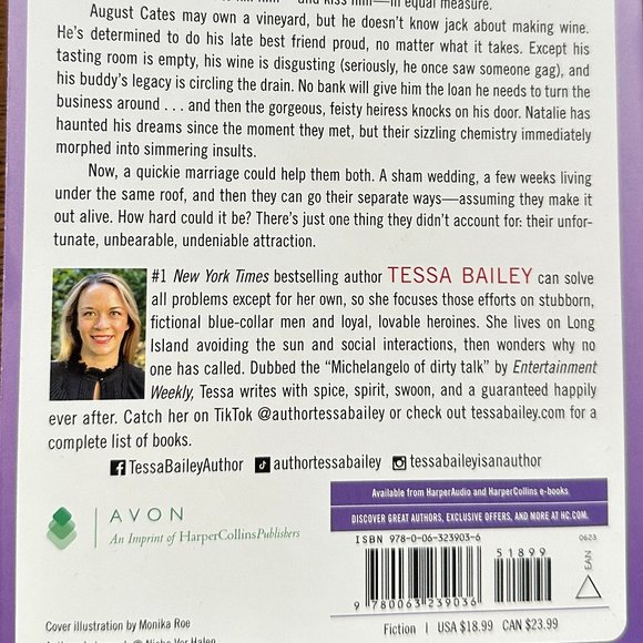 Paperback Book UNFORTUNATELY YOURS by Tessa Bailey - Picture 5 of 5